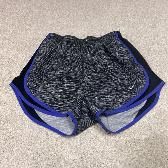 Nike Dri-Fit Shorts Women’s Gray Purple Black Elastic Waist Size Small - Picture 7 of 10